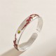 Plum Blossom Chrysanthemum Flower Heart Sutra Healing Bangle Plum Blossom Chrysanthemum Flower Heart Sutra Healing Bangle