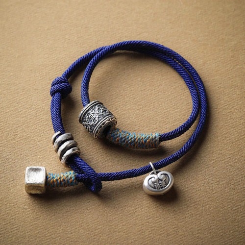 Tibetan Om Mani Padme Hum Auspicious Amulet Bracelet
