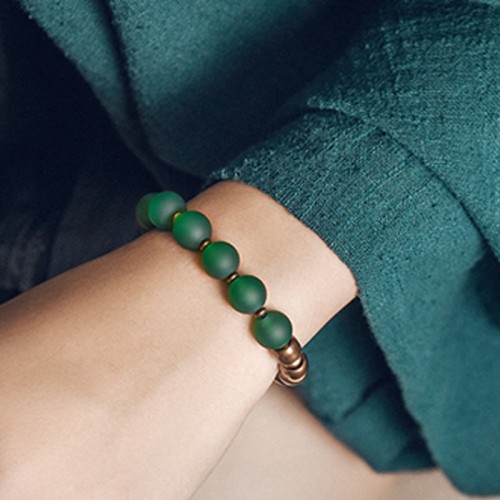 Tibetan Red & Green Agate Copper Confidence Bracelet Tibetan Red & Green Agate Copper Confidence Bracelet