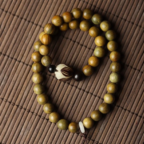 Green Sandalwood Bodhi Seed Lotus Soothing Bracelet Green Sandalwood Bodhi Seed Lotus Soothing Bracelet