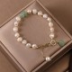 Pearl Green Strawberry Quartz Healing Bracelet