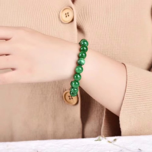 Cyan Jade Bead Harmony Bracelet