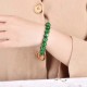 Cyan Jade Bead Harmony Bracelet