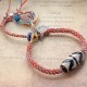 Tibetan Om Mani Padme Hum Silver Dzi Bead Protection Bracelet Tibetan Om Mani Padme Hum Silver Dzi Bead Protection Bracelet