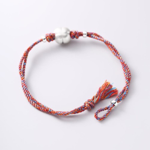 999 Sterling Silver Persimmon Luck Braided Bracelet 999 Sterling Silver Persimmon Luck Braided Bracelet