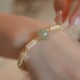 14K Gold Plated Hetian Jade Bamboo Bracelet 14K Gold Plated Hetian Jade Bamboo Bracelet