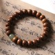 Abelia Wood Jade Bamboo Warding Off Evil Bracelet