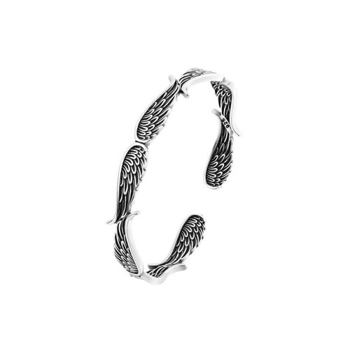 Angel Wings Feather Pattern Luck Cuff Bracelet Angel Wings Feather Pattern Luck Cuff Bracelet