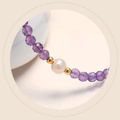 14K Gold Plated Amethyst Crystal Healing Chain Bracelet 14K Gold Plated Amethyst Crystal Healing Chain Bracelet