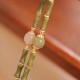 14K Copper Plated Peridot Jade Bamboo Luck Bracelet 14K Copper Plated Peridot Jade Bamboo Luck Bracelet