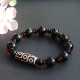 Black Onyx Nine-Eye Dzi Bead Wealth Bracelet Black Onyx Nine-Eye Dzi Bead Wealth Bracelet