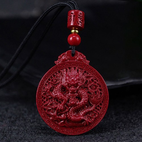 Dragon Cinnabar Protection Pendant