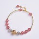 Strawberry Quartz Moonstone Positive Bracelet Strawberry Quartz Moonstone Positive Bracelet