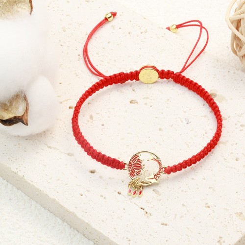 Handmade Lotus Koi Fish Lucky Red Bracelet Handmade Lotus Koi Fish Lucky Red Bracelet