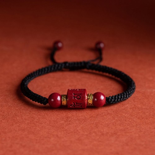 Cinnabar Om Mani Padme Hum Blessing Bracelet