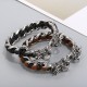 Dragon Leather Titanium Steel Luck Braided Bracelet Dragon Leather Titanium Steel Luck Braided Bracelet
