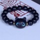 Ebony Wood Liuli Glass Lovely Cat Balance Bracelet Ebony Wood Liuli Glass Lovely Cat Balance Bracelet