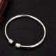 Heart Sutra Engraved Luck White Copper Bracelet