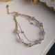 Moonstone Positive Charm Chain Bracelet Moonstone Positive Charm Chain Bracelet