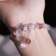 Cat's Eye Moonstone Strawberry Quartz PiXiu Bracelet Cat's Eye Moonstone Strawberry Quartz PiXiu Bracelet