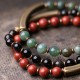 Red Jasper Moss Agate Black Obsidian Peace Bracelet Red Jasper Moss Agate Black Obsidian Peace Bracelet