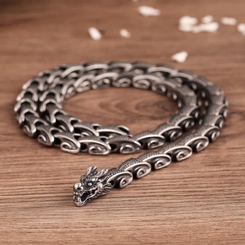 Dragon Pattern Titanium Steel Protection Bracelet