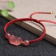 Strawberry Quartz PiXiu Lucky Red String Bracelet Strawberry Quartz PiXiu Lucky Red String Bracelet