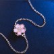 Sterling Silver Cherry Blossom Blessing Bracelet