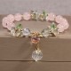 Cat's Eye Pink Crystal Peace Charm Bracelet Cat's Eye Pink Crystal Peace Charm Bracelet