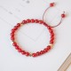 Natural Red Agate Endless Knot Confidence Bracelet