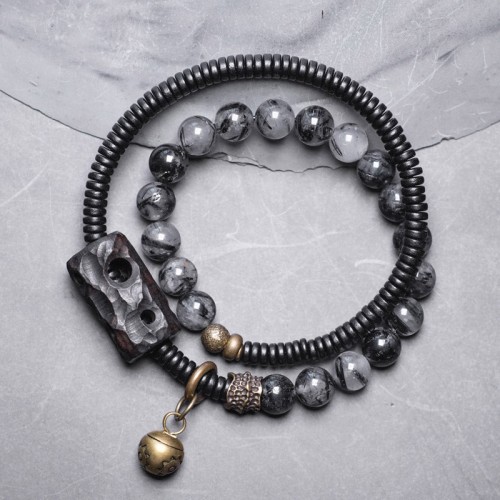 Black Rutilated Quartz Ebony Wisdom Bracelet Black Rutilated Quartz Ebony Wisdom Bracelet