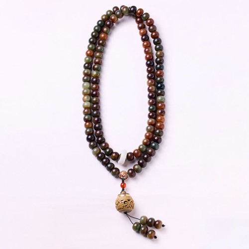 108 Mala Beads Dunhuang Bodhi Seed Dzi Bead Evil Spirits Bracelet 108 Mala Beads Dunhuang Bodhi Seed Dzi Bead Evil Spirits Bracelet