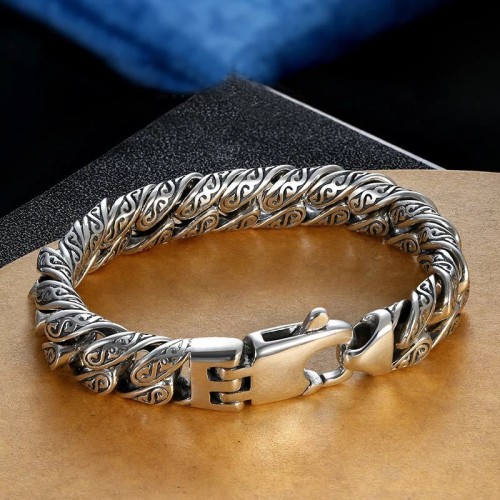 Vintage Tang Dynasty Carved Luck Bracelet Vintage Tang Dynasty Carved Luck Bracelet