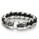 Dragon Leather Titanium Steel Luck Braided Bracelet Dragon Leather Titanium Steel Luck Braided Bracelet