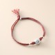 999 Sterling Silver Persimmon Luck Braided Bracelet 999 Sterling Silver Persimmon Luck Braided Bracelet