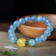 Aquamarine Amber Beads Serenity Healing Bracelet Aquamarine Amber Beads Serenity Healing Bracelet