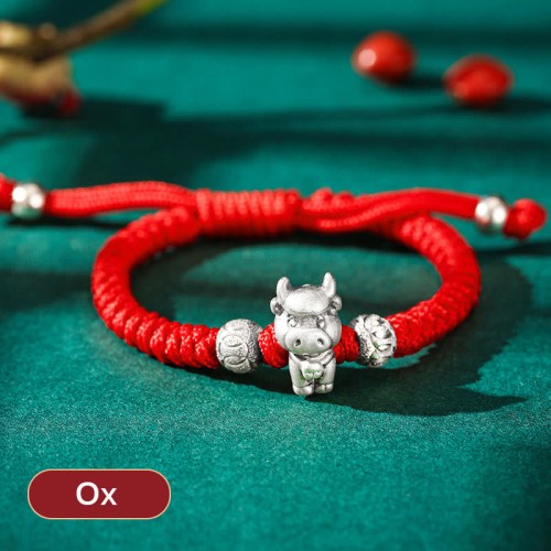 999 Sterling Silver Chinese Zodiac Kids Bracelet