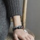 Black Rutilated Quartz Ebony Wood White Crystal Success Bracelet Black Rutilated Quartz Ebony Wood White Crystal Success Bracelet