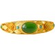Cyan Jade White Jade Harmony Luck Bracelet Cyan Jade White Jade Harmony Luck Bracelet