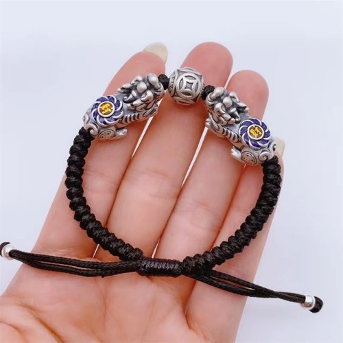 Feng Shui Five Emperor Coins PiXiu Wealth Bracelet