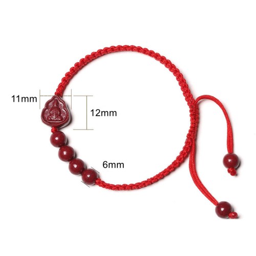 Laughing Buddha Cinnabar Blessing String Bracelet Laughing Buddha Cinnabar Blessing String Bracelet