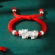 999 Silver PiXiu Wealth King Kong Knot Kids Bracelet 999 Silver PiXiu Wealth King Kong Knot Kids Bracelet