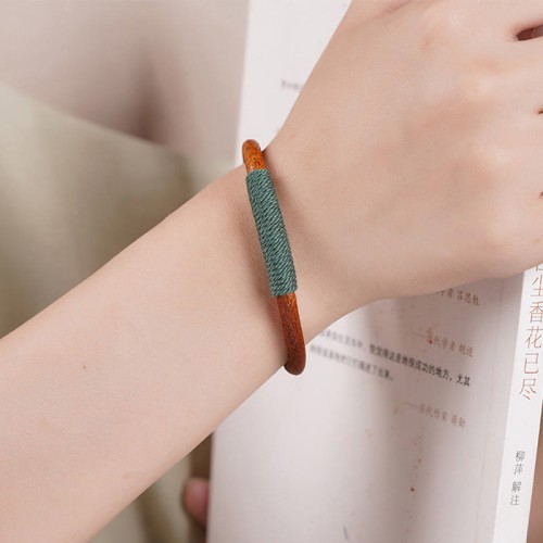 Tibetan Leather Five Elements Luck Braided Bracelet Tibetan Leather Five Elements Luck Braided Bracelet