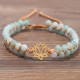 Amazonite Lotus Flower Balance Bracelet Amazonite Lotus Flower Balance Bracelet