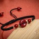 Natural Cinnabar Peace Buckle Blessing Bracelet Natural Cinnabar Peace Buckle Blessing Bracelet