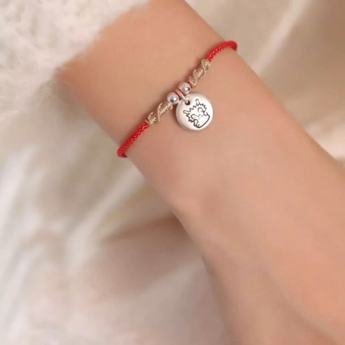 Handmade 999 Silver Year of the Dragon Luck Bracelet