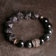 Natural Garnet Pink Crystal Love Bracelet