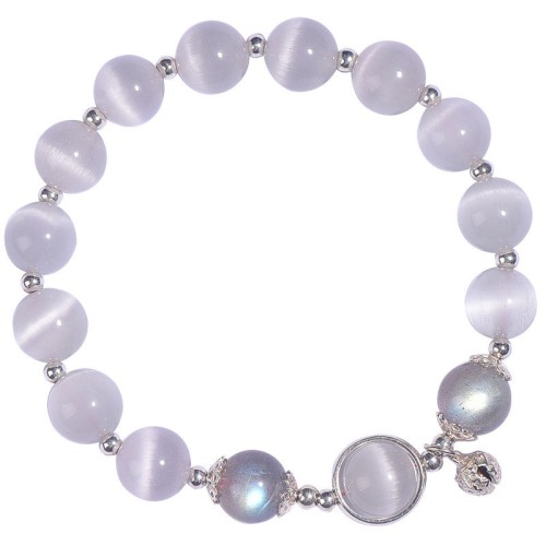 925 Silver Cat Eye Moonstone Love Bracelet 925 Silver Cat Eye Moonstone Love Bracelet