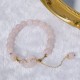 Natural Pink Crystal Peace Buckle Love Bracelet