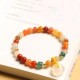 14K Gold Plated Golden Silk Jade Peace Buckle Bracelet 14K Gold Plated Golden Silk Jade Peace Buckle Bracelet